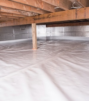 Installed crawl space insulation in Colbert