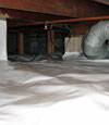 A Veradale crawl space moisture system with a low ceiling