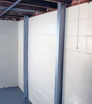 A PowerBrace™ i-beam foundation wall repair system in Airway Heights