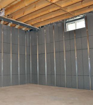 Installed basement wall panels installed in Deer Park